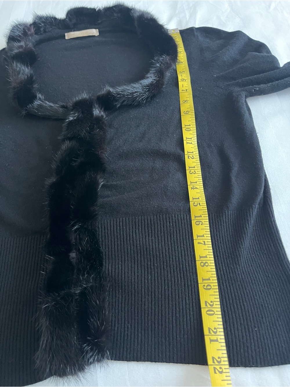 Class Roberto Cavalli Mink Fur Trim Angora Cardigan Black Italy Women’s US 14 - Picture 12 of 14